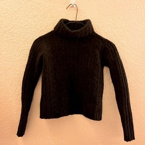 Banana Republic Dark Gray Turtleneck Cropped Sweater ☕️🌨